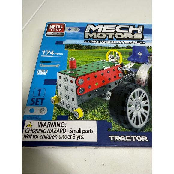 NIB METAL TECH~MECH MOTORS~WORK SHOP~MOTORIZED & MECHANIZED TRACTOR 174 PC 8+ - Picture 2 of 7